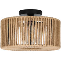 Zoternen Plafonnier en rotin suspendu, plafonnier avec abat-jour en rotin, plafonnier vintage en bambou, plafonnier rustique en rotin pour salon chambre cuisine couloir