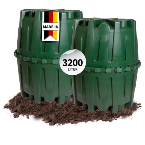 4rain HERKULES Regenwassertank-Set 3200 L