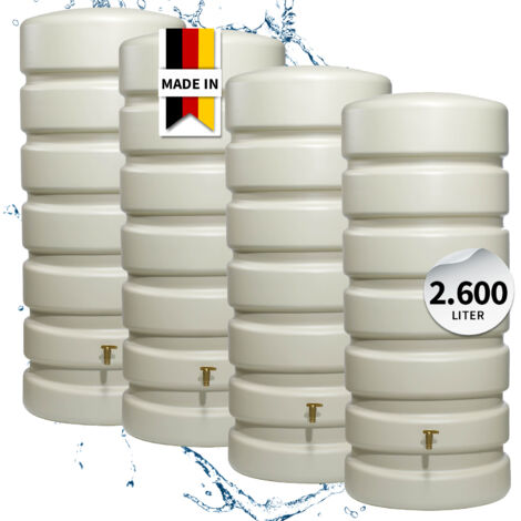 4rain CLASSIC Wandtank-SET 2600 L sandbeige