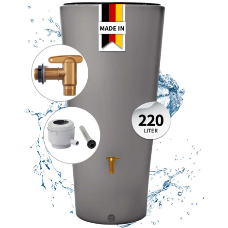 4rain VASO 2in1 Regenspeicher 220 L zinkgrau