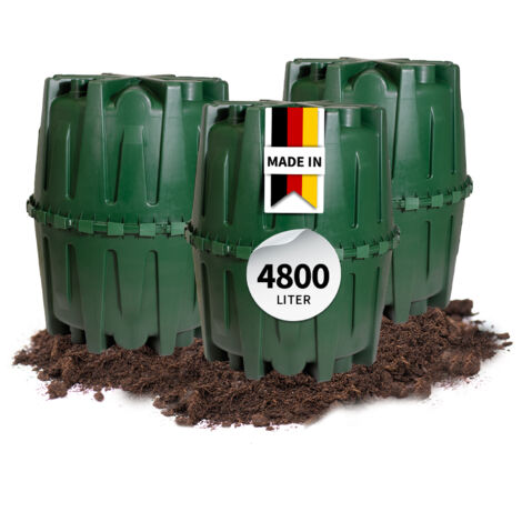 4rain HERKULES Regenwassertank-Set 4800 L