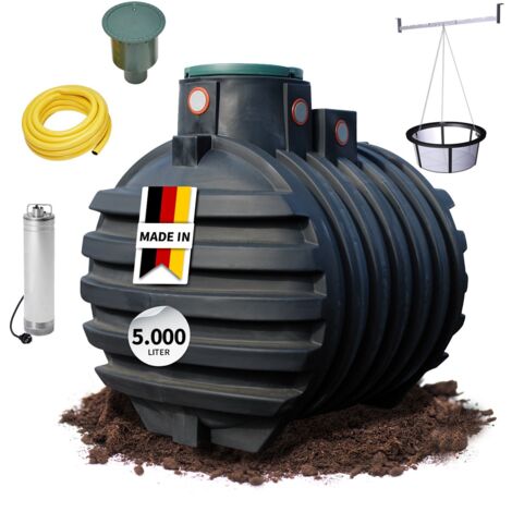4rain MONO Erdtank-Paket 5000 Liter Garten-Comfort