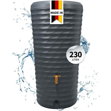 4rain JOLIE 2in1 Regenspeicher 230 Liter graphite grey inkl. Pflanzschale