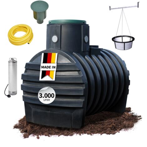 4rain MONO Erdtank-Paket 3000 Liter Garten-Comfort