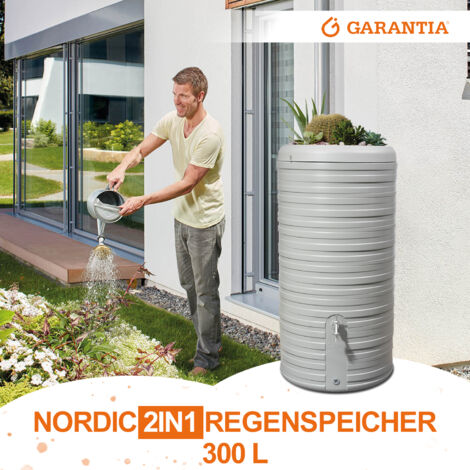 Récupérateur Nordic Garantia 300 Litres gris graphite sans robinet laiton, sans collecteur