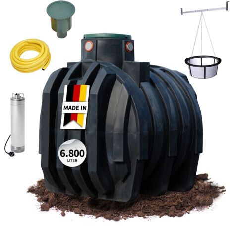 4rain MONO Erdtank-Paket 6800 Liter Garten-Comfort