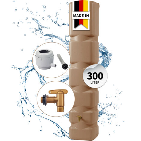 4rain BASIC Wandtank Komplett-Set 300 L, taupe