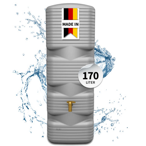 4rain QUADRO Wandtank 170 Liter betongrau