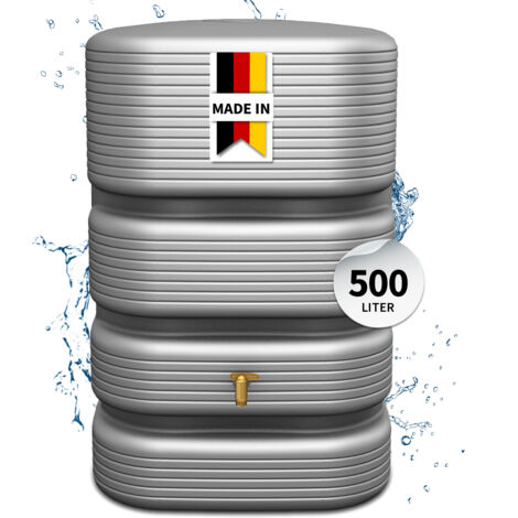 4rain QUADRO Wandtank 500 Liter betongrau