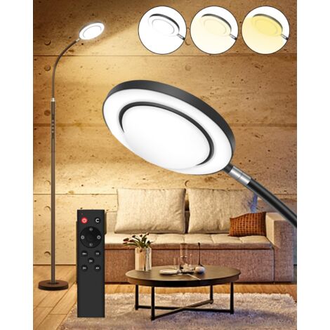 Ganeed LED lampada da terra soggiorno 20W, luminosità regolabile, testa flessibile, funzione touch, moderna lampada da terra camera da letto sala da pranzo ufficio
