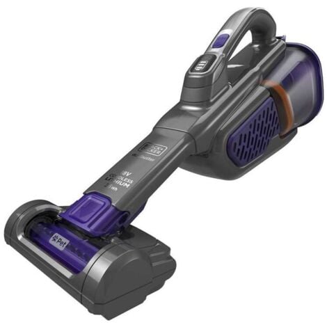 Noir et amp Decker BHHV520BFP aspirateur à main Noir, Violet Sans sac