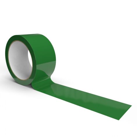IMBALLAGGI 2000 - Nastro Adesivo Pacchi Verde in Polipropilene, 72Pz 5cm x 66mt x 76mm, Nastro Adesivo Colorato Resistente a Strappo Silenzioso, Nastro Imballaggio per Scatoloni Spedizioni e Trasloco