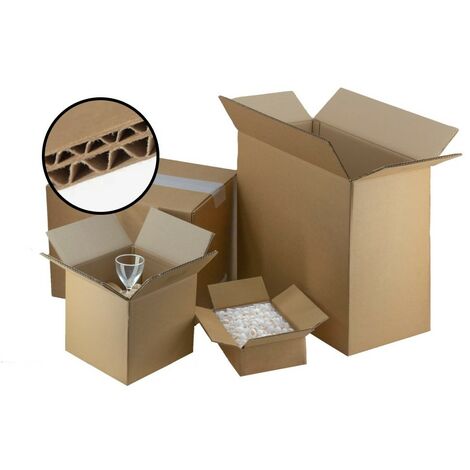 IMBALLAGGI 2000 - Scatola Cartone Doppia Onda 60x40x30 cm, Pack da 1 Pezzo, Scatoloni per Trasloco e Imballaggio, Scatole Cartone Resistenti e Durevoli, Scatole Trasloco Ideali come Cartoni Spedizioni