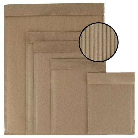 IMBALLAGGI 2000 - Buste Imbottite in Carta Certificata FSC con Cartone Ondulato - Confezione da 50 Pezzi, Dimensioni 270x360mm - Marrone - Ecologiche & Ideali per Spedizioni Sicure