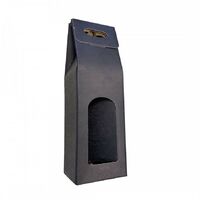 IMBALLAGGI 2000 - 50 Scatole Portabottiglie Nera - Scatole di cartone per bottiglie di vino prosecco champagne - Confezione da 1 bottiglia - Ideali per Natale e occasioni speciali