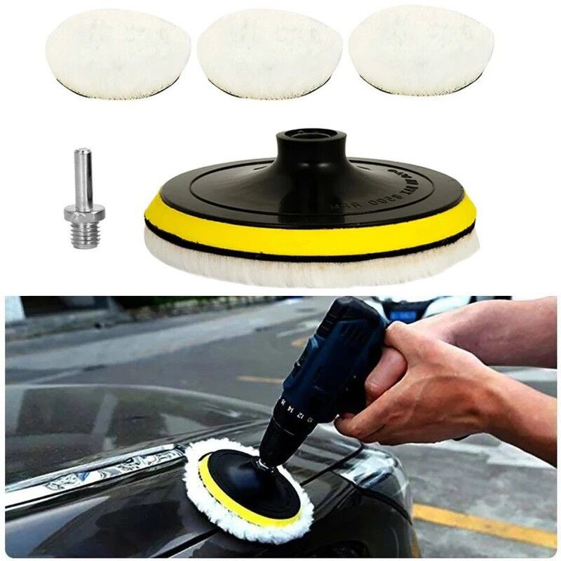 Kit De 9 Tampons De Polissage 150mm Pour Voiture - Mousse Nid D'abeille Et Ondulée - Compatible Polisseuse Excentrique