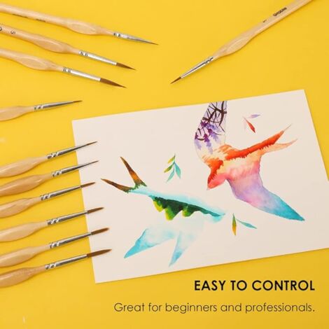Kit 15 Pinceaux Artistiques Premium | Pour Aquarelle, Acrylique, Huile Et Maquillage | Avec Etui De Transport