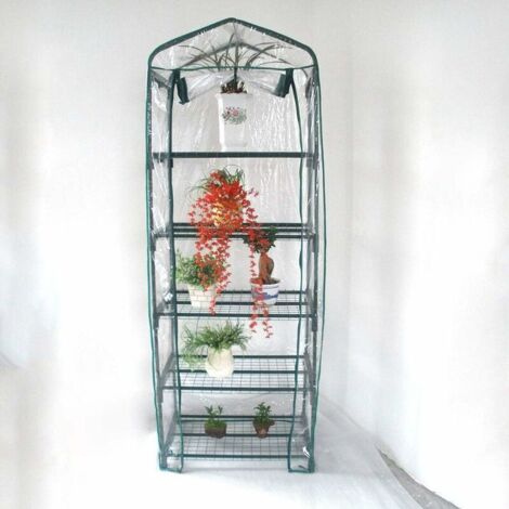 Housse De Protection Transparente Pour Mini Serre - 69 X 49 X 158 Cm - PVC Résistant - Anti-gel Et Intempéries - 14