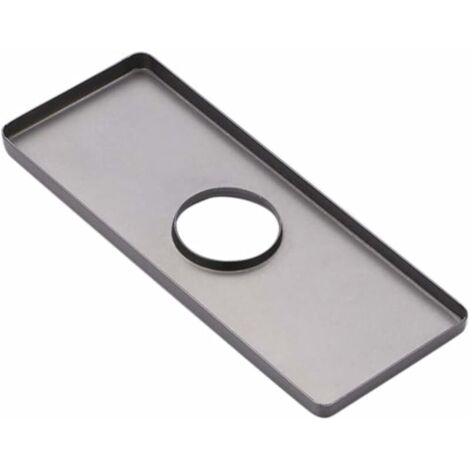Sollbry Plaque de trou d'évier de cuisine pour lavabo de robinet de salle de bains, écusson de robinet en Nickel brossé (gris)