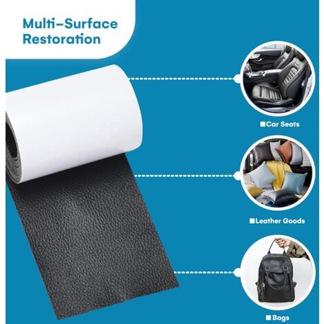 Sollbry Patch de réparation de cuir - Ruban de réparation de cuir - Patchs pour meubles - Restaurez vos meubles en toute simplicité - Patch de réparation de cuir auto-adhésif - Ruban de cuir pour cana