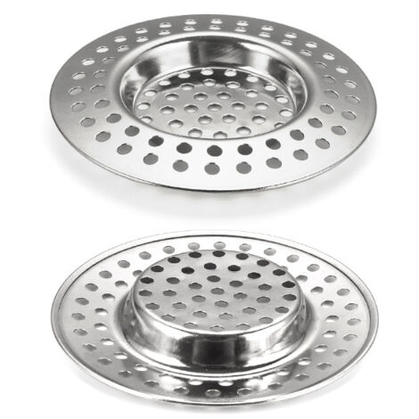 2 Grilles De Drain YUNYODA Acier Inoxydable - Anti Cheveux Pour Évier, Douche, Baignoire - 33/55mm