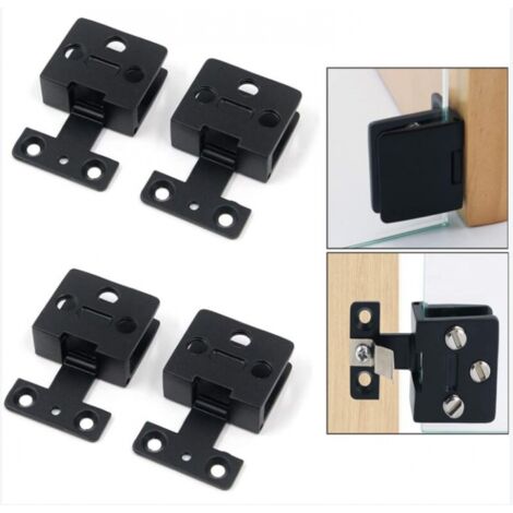 2pcs Charnière De Porte En Verre Armoire Vitrine Pince En Alliage De