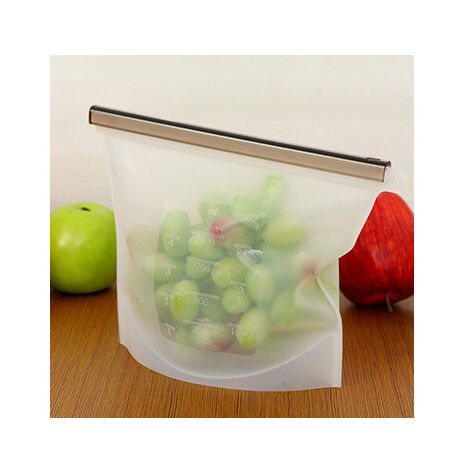 Lot de 4 sacs de rangement alimentaires réutilisables en