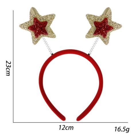 Cosplay Noel Serre-Tête Noël Enfant – Bandeau Cheveux Rouge Avec Nœud, Boules Et Paillettes – Parfait Pour Fêtes Et Cosplay