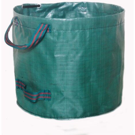 Sac Déchets Jardin 130 L - Pliable, Avec Poignées Et Anneau Rigide, Robuste, Pour Feuilles, Branchages