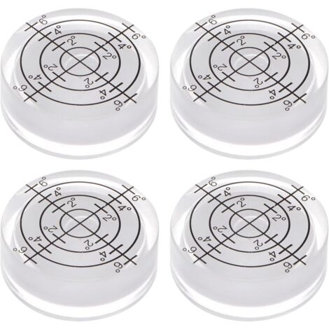 Lot De 10 Mini Niveaux à Bulle Ronds Avec 50 Points Adhésifs - Pour Camping, Appareil Photo, Meubles Et Trépieds