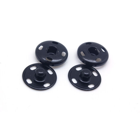 Lot De 24 Boutons-pression à Coudre En Métal Durables Pour La Couture De Vêtements (noir, 15x 8,5 Mm) - Beaux-Arts Et Loisirs Créatifs