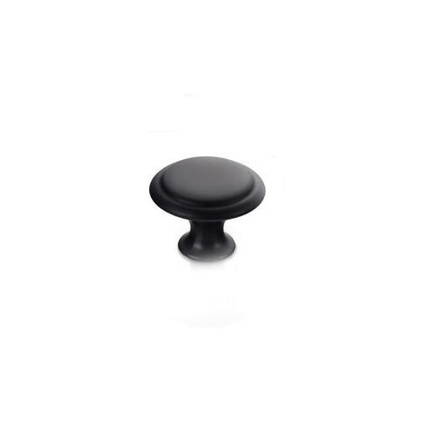 Bouton D'armoire FKI Hardware K737, Finition Fer Forgé Noir, 38mm, Avec Plaque