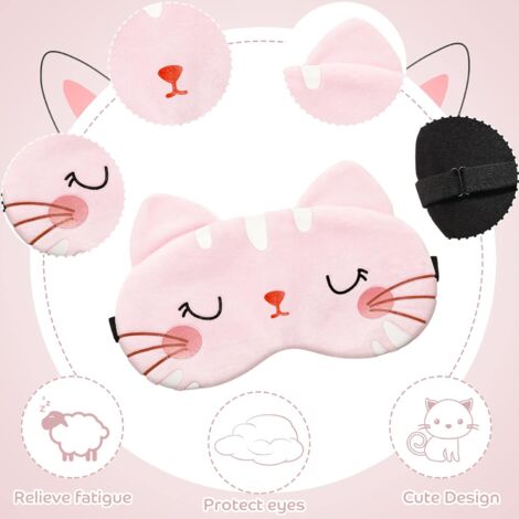 Lot De 4 Masques De Sommeil Enfants | Animaux Doux - Taille Réglable