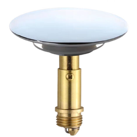 Bouchon D'évacuation Chromé KWC Pour Lavabo - 39mm Diamètre, 81mm Hauteur, Laiton