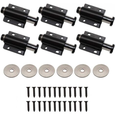 Lot De 6 Clips Magnétiques En Cuir Pour Serviettes - Porte-Serviettes Aimanté - Noir Et Marron - Pour Cuisine, Salle De Bain, Voyage