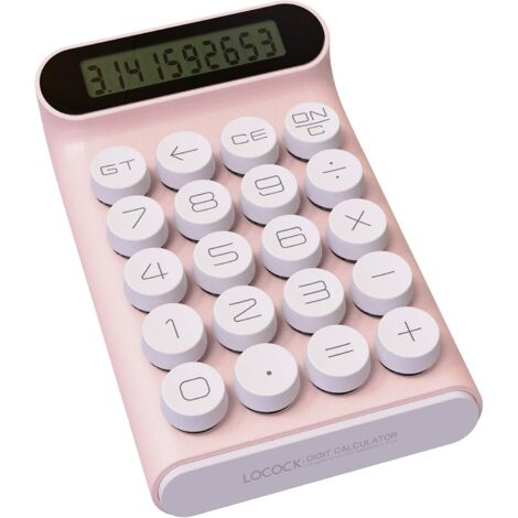 Calculatrice Violette Avec Interrupteur Mécanique - Écran LCD 10 Chiffres - Alimentation Solaire - Dimensions 9,5 X 15,8 X 2,8 Cm - Parfaite Pour Bureau, école, Maison - 8
