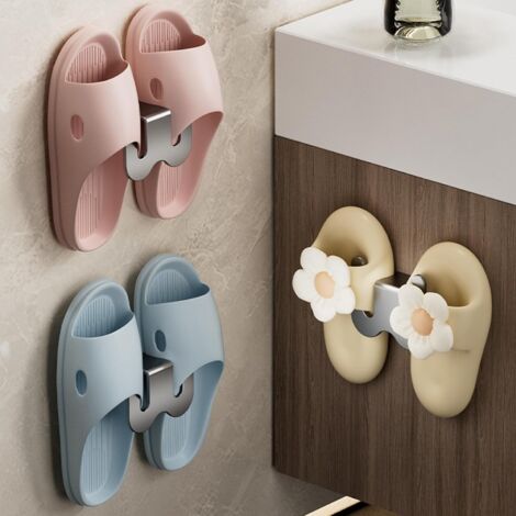 Lot De 4 Porte Chaussures Mural Aluminium Blanc - Support Chaussures 5kg Salle De Bain Cuisine Camping-Car