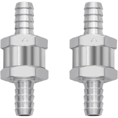Lot De 2 Clapets Anti-retour 4 Mm – Alliage D’aluminium Anodisé – Pour Essence, Diesel, Eau, Air – Flèche Directionnelle