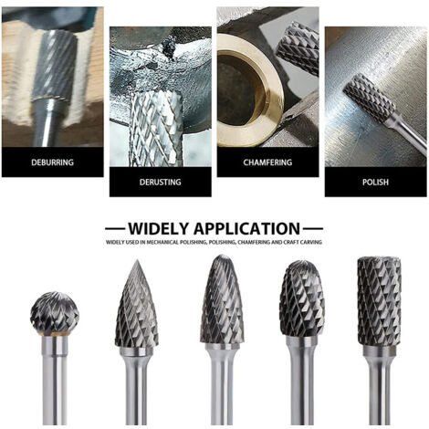 Lot De 50 Têtes De Meulage Diamantées Pour Sculpture Sur Pierre - Fraises Rotatives Argent, Métal
