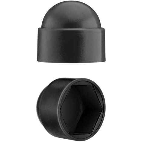Sollbry Cache-écrous M10 pour clé de 17 Noir 100 pcs