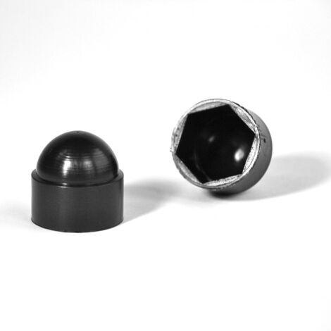 Sollbry Cache-écrous M10 pour clé de 17 Noir 100 pcs