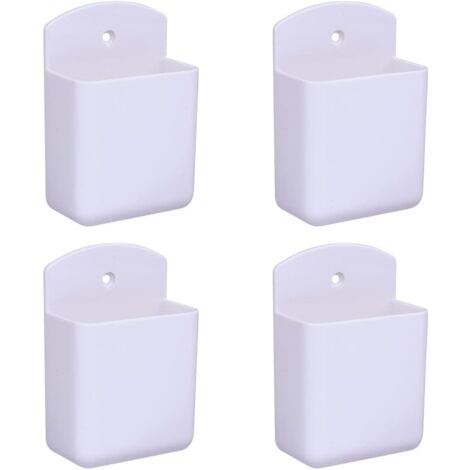 Lot De 4 Supports Muraux Téléphone Adhésifs - Étanches, Port Charge Intégré, Rangement Multifonction