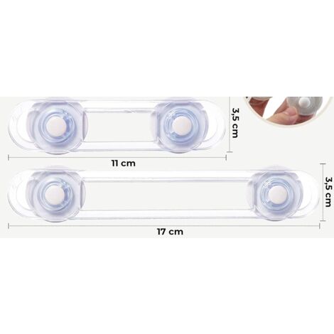 APKOL Sécurité Enfant 10 Pièces - Bloque Portes & Tiroirs Transparent - Protection Bébé Facile à Installer