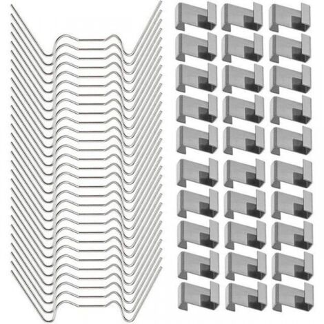 6 Clips Papillon En V Pour Piscine - Fixation écumoire, Brosse, Râteau Et Tête D’aspirateur - Résine Blanche