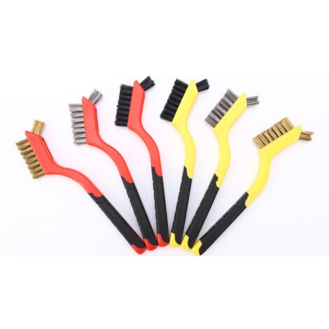 Lot De 3 Brosses En Laiton Pour Barbecue - Nettoyage Grilles, Soudure - Poils Acier Et Nylon - 24 Cm