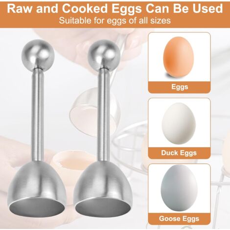 Coupe-œuf En Acier Inoxydable - Double Fonction (tranches Et Coins) - Pour œufs Durs, Fruits Mous - Lave-vaisselle Safe