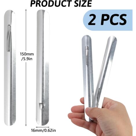 Ramasse Miettes Manuel INOX - 2 Pièces, Courbé, Pour Table Restaurant - Nettoyage Rapide Miettes