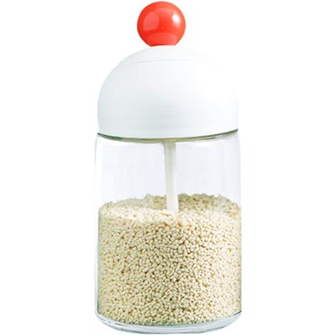 3 Pots Épices Céramique Avec Couvercle Bambou - 170ml, Cuillère, Plateau - Rangement Sel, Sucre