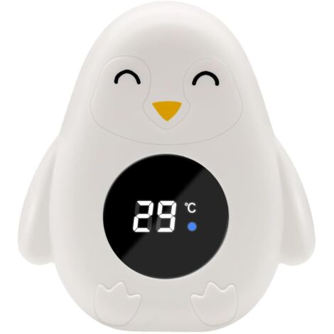Thermomètre De Bain Bébé Numérique Avec Alerte LED 3 Couleurs - Pingouin Flottant