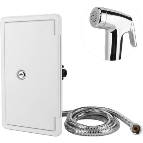 Boîte De Douche Extérieure 1/2 Pouce Pour Camping-car Et Bateau - Entrée/sortie, ABS Noir, Facile à Installer